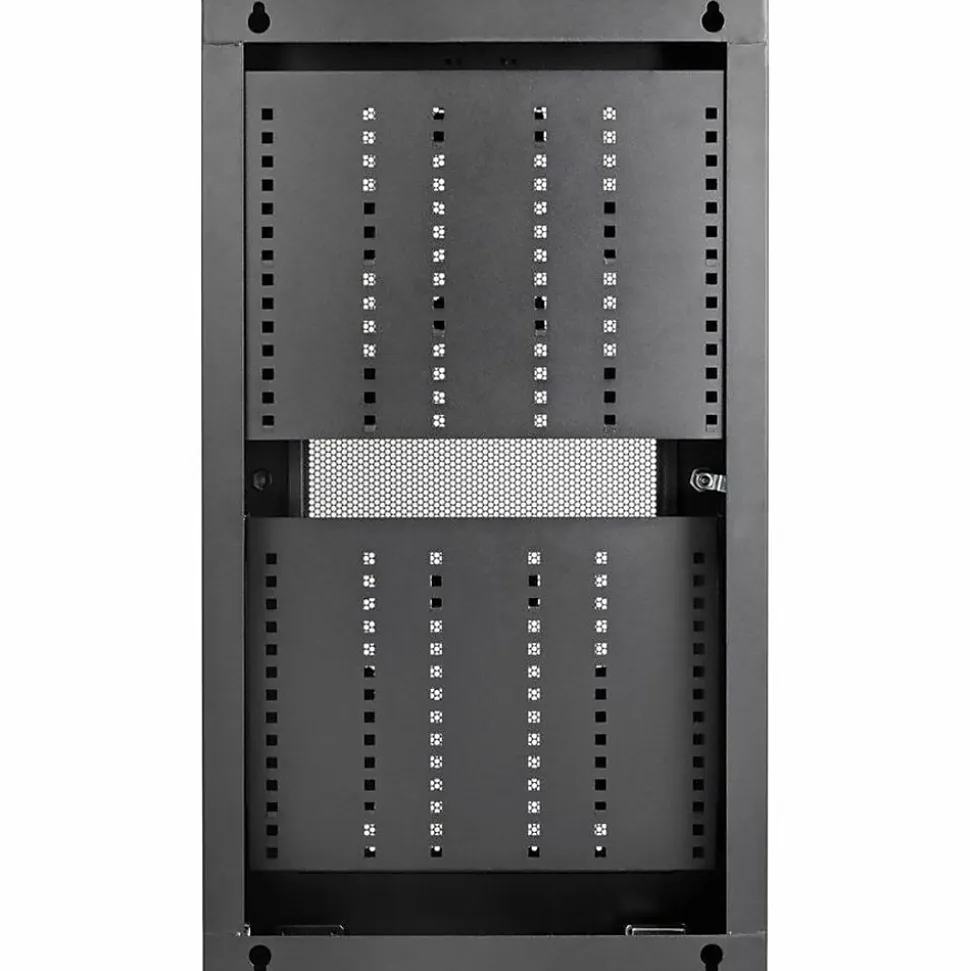 Eaton Tripp Lite Series SmartRack 3U Low-Profile Vertical-Mount Switch-Depth Wall-Mount Structured Wiring Enclosure, Adjustable Equipment Brackets