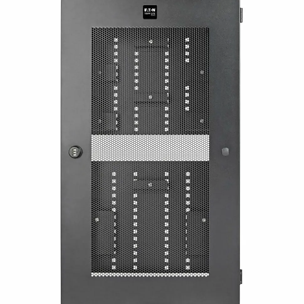 Eaton Tripp Lite Series SmartRack 3U Low-Profile Vertical-Mount Switch-Depth Wall-Mount Structured Wiring Enclosure, Adjustable Equipment Brackets