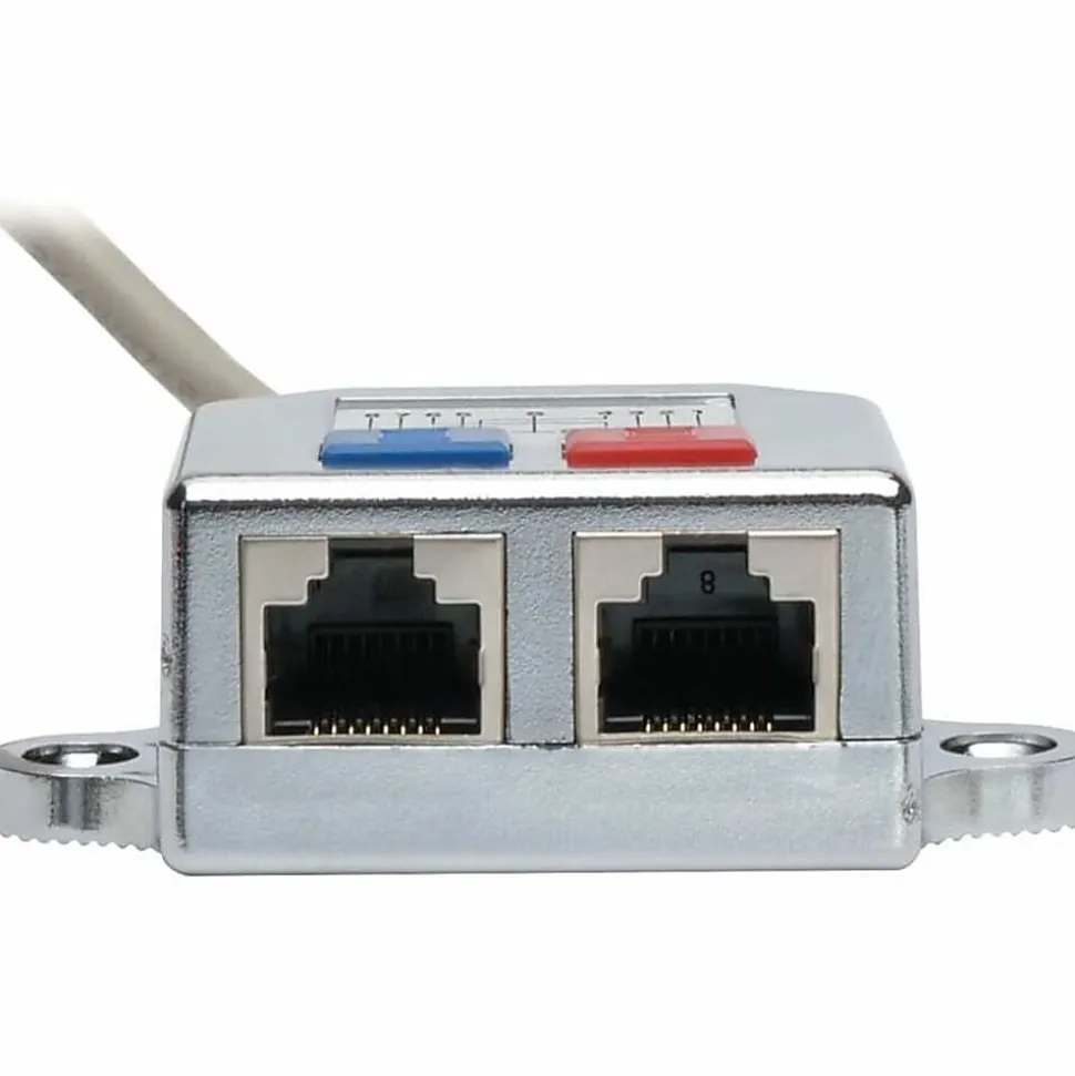 Eaton Tripp Lite Series 2-to-1 RJ45 Splitter Adapter Cable, 10/100 Ethernet Cat5/Cat5e (M/2xF), 6 in. - N035001