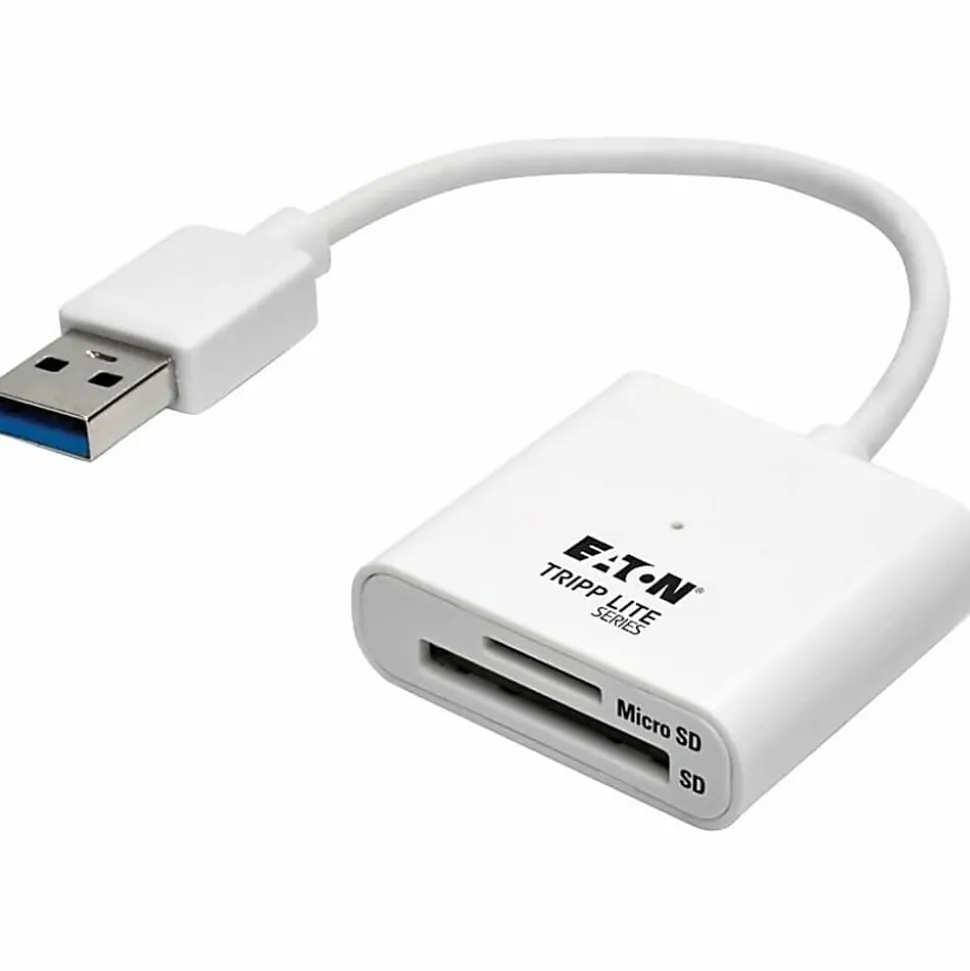 Eaton Tripp Lite Series USB 3.0 SuperSpeed SD/Micro SD Memory Card Media Reader with Built-In Cable, 6 in - U35206NSD