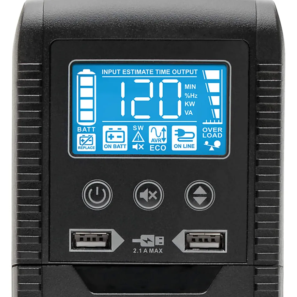 Eaton Tripp Lite Series 1440VA UPS Eco Green Battery Back Up AVR 120V USB Energy Star Line Interactive - ECO1500LCD