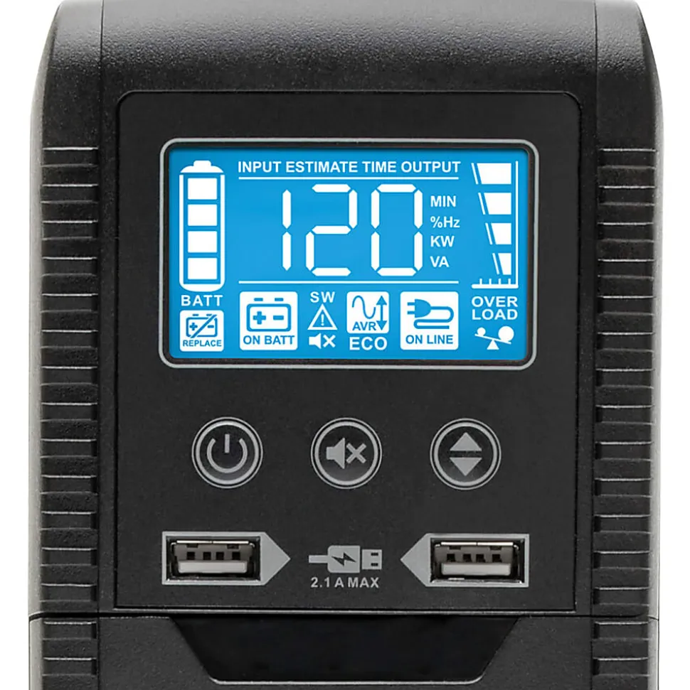 Eaton Tripp Lite Series 1300VA UPS Eco Green Battery Back Up AVR 120V USB Energy Star Line Interactive - ECO1300LCD
