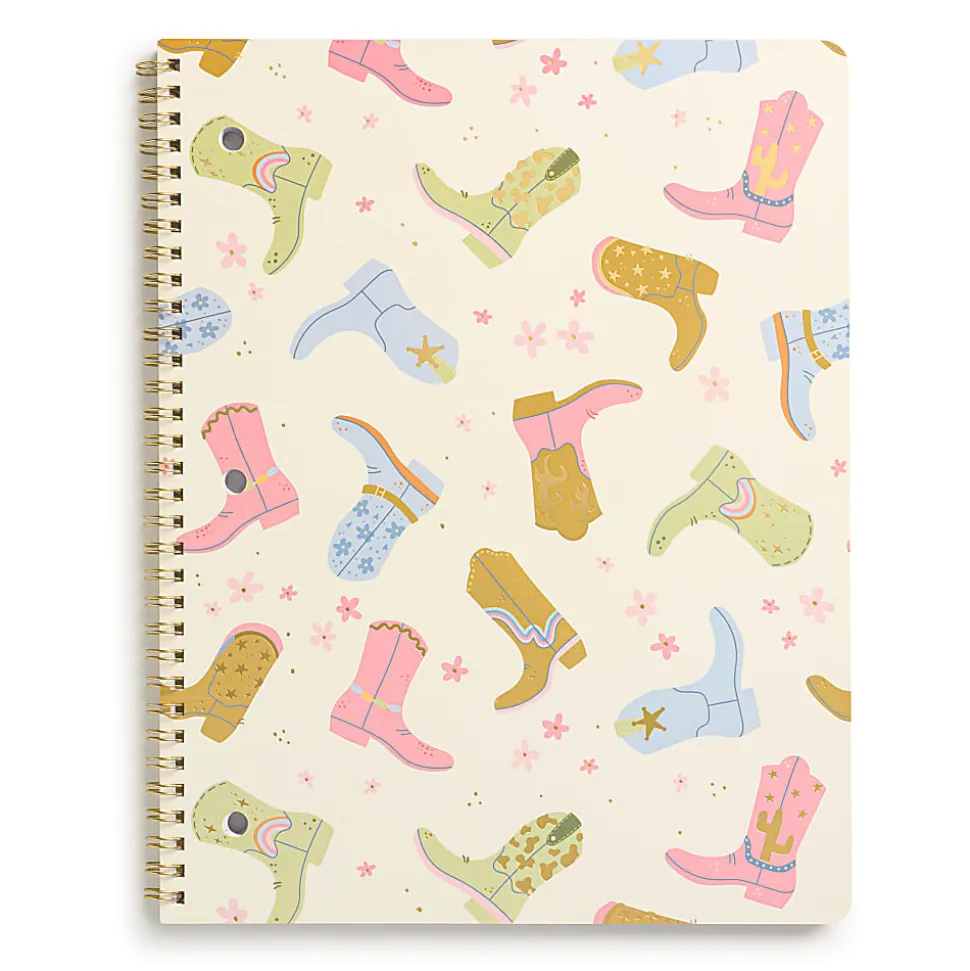 Eccolo BTS Notebook, 8-1/2" x 11", 1 Subject, College Rule, 80 Sheets, Boots & Bouquets