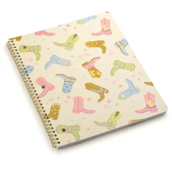 Eccolo BTS Notebook, 8-1/2" x 11", 1 Subject, College Rule, 80 Sheets, Boots & Bouquets