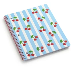 Eccolo BTS Notebook, 8-1/2" x 11", 1 Subject, College Rule, 80 Sheets, Cherries