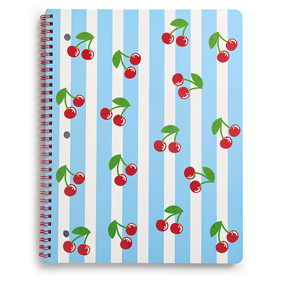 Eccolo BTS Notebook, 8-1/2" x 11", 1 Subject, College Rule, 80 Sheets, Cherries