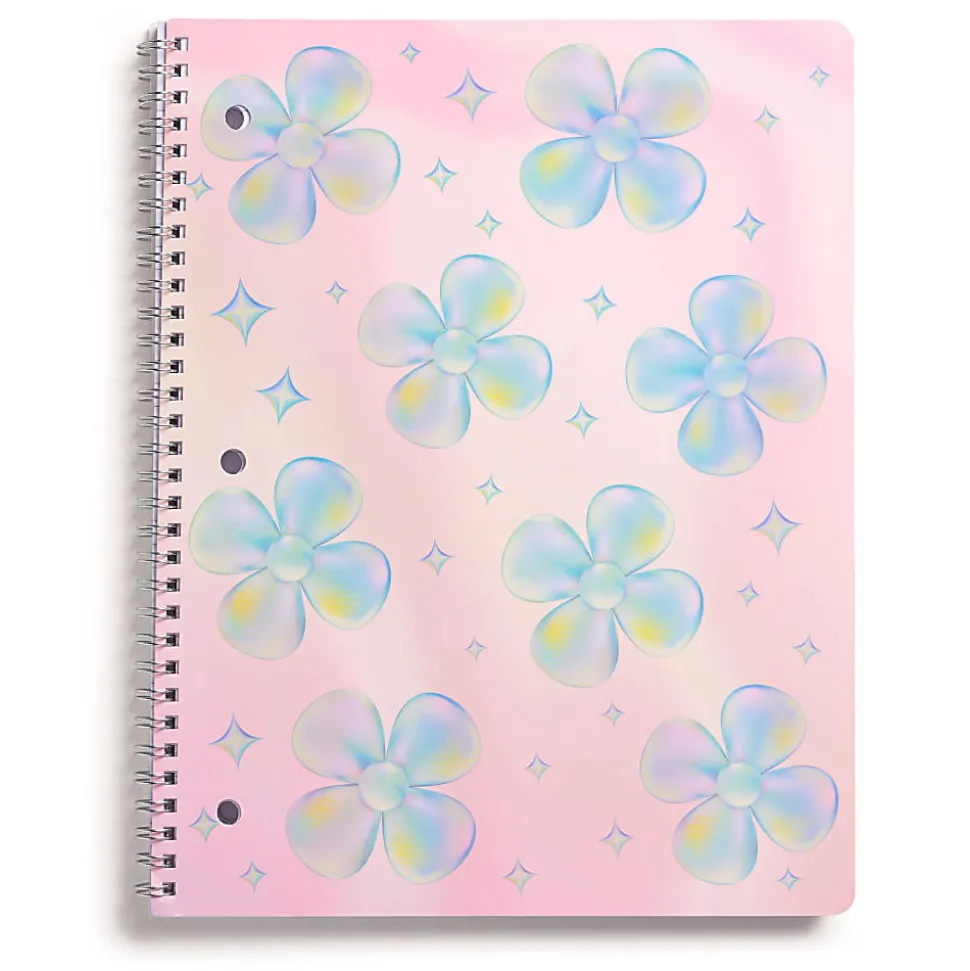 Eccolo BTS Notebook, 8-1/2" x 11", 1 Subject, College Rule, 80 Sheets, 3D Daisies