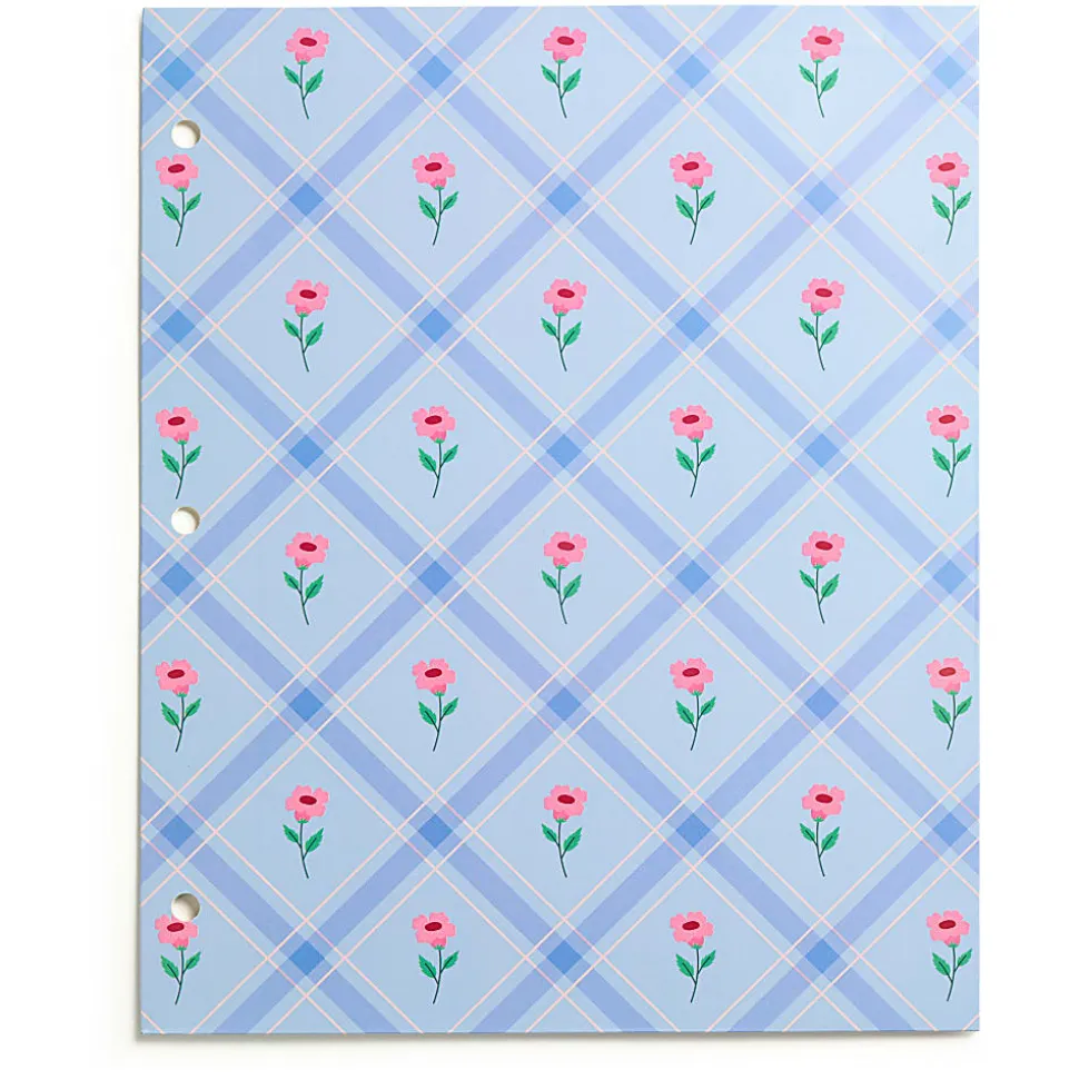 Eccolo BTS 2-Pocket Fashion Folder, 11-5/8" x 9-5/8", Plaid