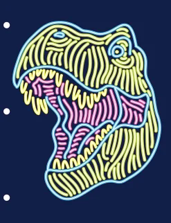 Eccolo BTS 2-Pocket Folder, 8-1/2” x 11”, Dinosaur
