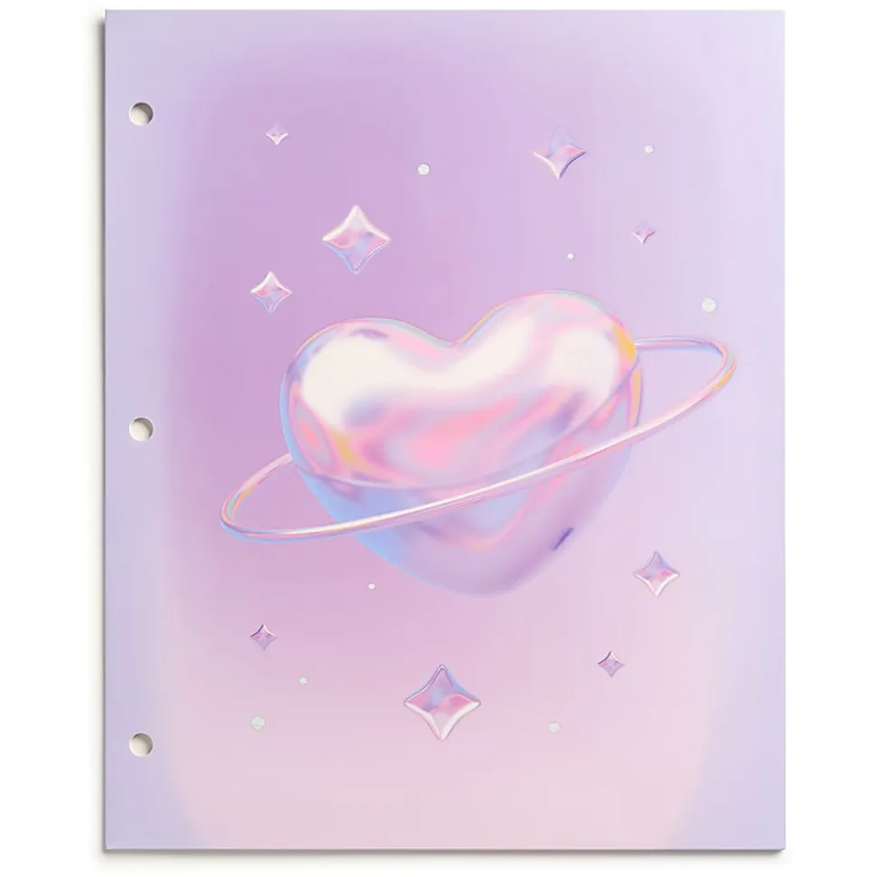 Eccolo BTS 2-Pocket Folder, 8-1/2" x 11", Heart