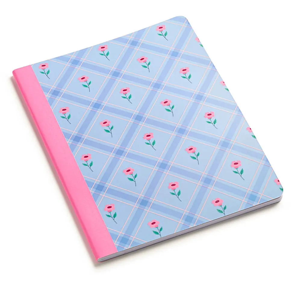 Eccolo CompBook, 7” x 9", 1 Subject, College Rule, 80 Sheets, Plaid