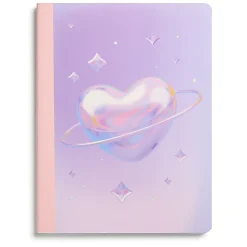 Eccolo CompBook, 7-1/2” x 9-3/4", 1 Subject, College Rule, 80 Sheets, Heart