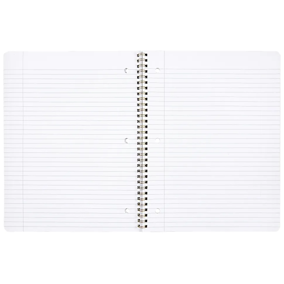 Eccolo Composition Spiral Notebook, 8-1/2” x 11-3/4”, 1 Subject, College Rule, 80 Sheets, Fruit & Flora