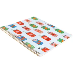 Eccolo Composition Spiral Notebook, 8-1/2” x 11-3/4”, 1 Subject, College Rule, 80 Sheets, Fruit & Flora