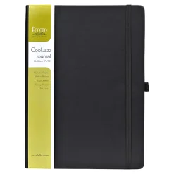 Eccolo™ Cool Jazz Journal, 7" x 9.5", Lined, 192 Pages, Black