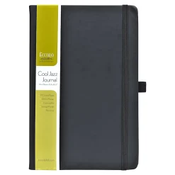 Eccolo™ Cool Jazz Journal, 5 1/2" x 8", Ruled, 192 Pages, Black