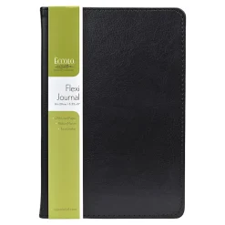 Eccolo Faux-Leather Journal, Black