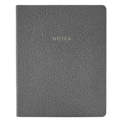Eccolo Flexi Journal, 8” x 10”, College Rule, 265 Pages, Textured Gray