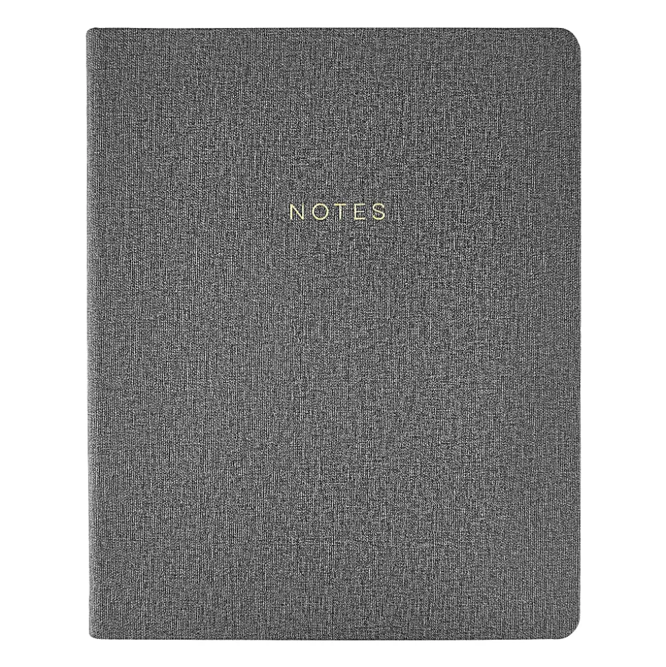 Eccolo Flexi Journal, 8” x 10”, College Rule, 265 Pages, Textured Gray