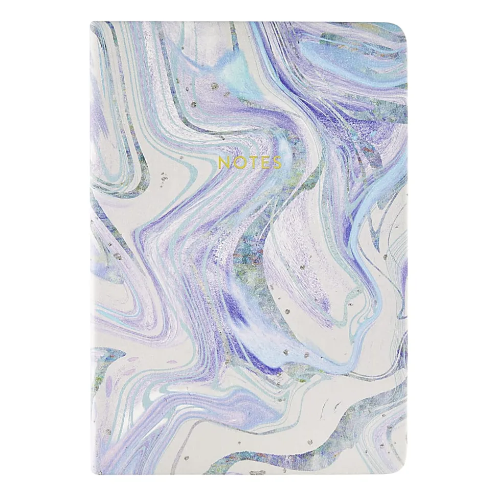 Eccolo Flexi Journal, 6” x 8”, College Rule, 256 Pages, Blue/Purple Marble