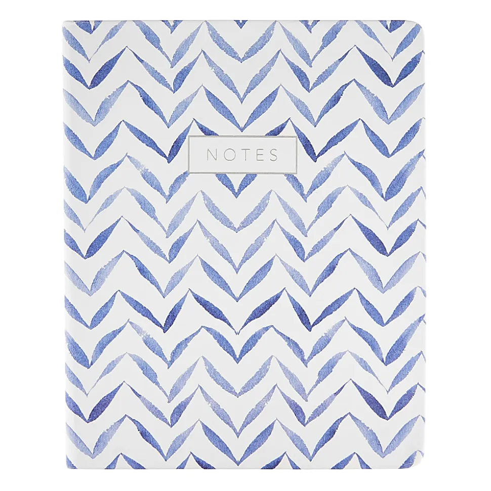 Eccolo Hardcover Journal, 8” x 10”, College Rule, 256 Pages, Blue/White