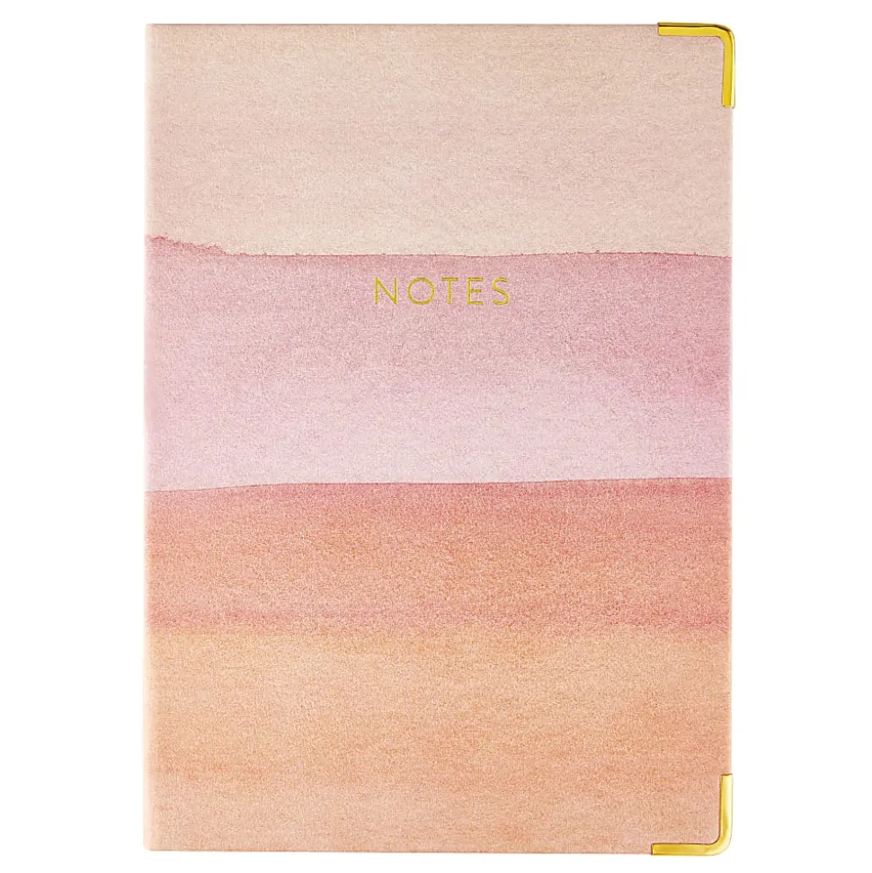 Eccolo Hardcover Journal, 6” x 8”, College Rule, 256 Pages, Pink Sunrise