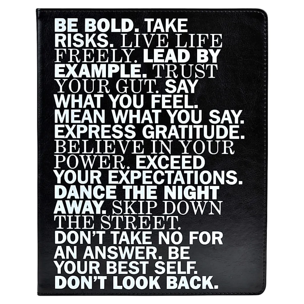 Eccolo™ Inspirational Desk-Size Journal, 8" x 10", 256 Pages (128 Sheets), Brown