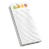 Eccolo List Pad With Pen, 4" x 10", Ruled, 100 Sheets, Mixed Fruit