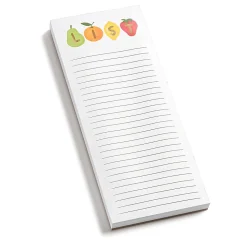 Eccolo List Pad With Pen, 4" x 10", Ruled, 100 Sheets, Mixed Fruit