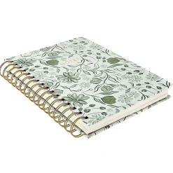Eccolo Spiral Journal, 6” x 8”, College Rule, 160 Pages, Ivory/Green