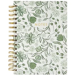 Eccolo Spiral Journal, 6” x 8”, College Rule, 160 Pages, Ivory/Green