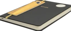 Eccolo Style Journal With Pen Holder, 6” x 8”, Narrow Rule, 256 Pages, Black