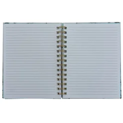 Eccolo Wiro Spiral Journal, 6” x 8”, 100 Pages, Marble/Gold/Ivory