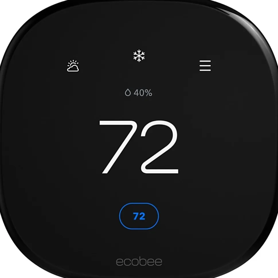 ecobee Smart Thermostat Enhanced - For Smartphone, Home - Alexa, HomeKit, SmartThings, IFTTT, Google Assistant Supported