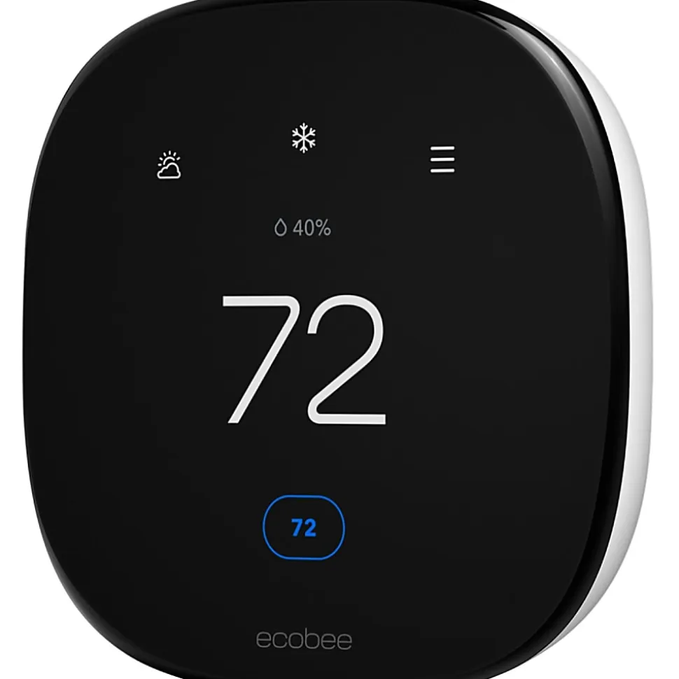 ecobee Smart Thermostat Enhanced - For Smartphone, Home - Alexa, HomeKit, SmartThings, IFTTT, Google Assistant Supported