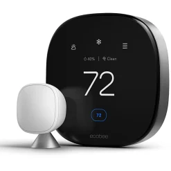 ecobee Smart Thermostat Premium - For Room - Alexa, Siri, HomeKit, SmartThings, IFTTT, Google Assistant Supported