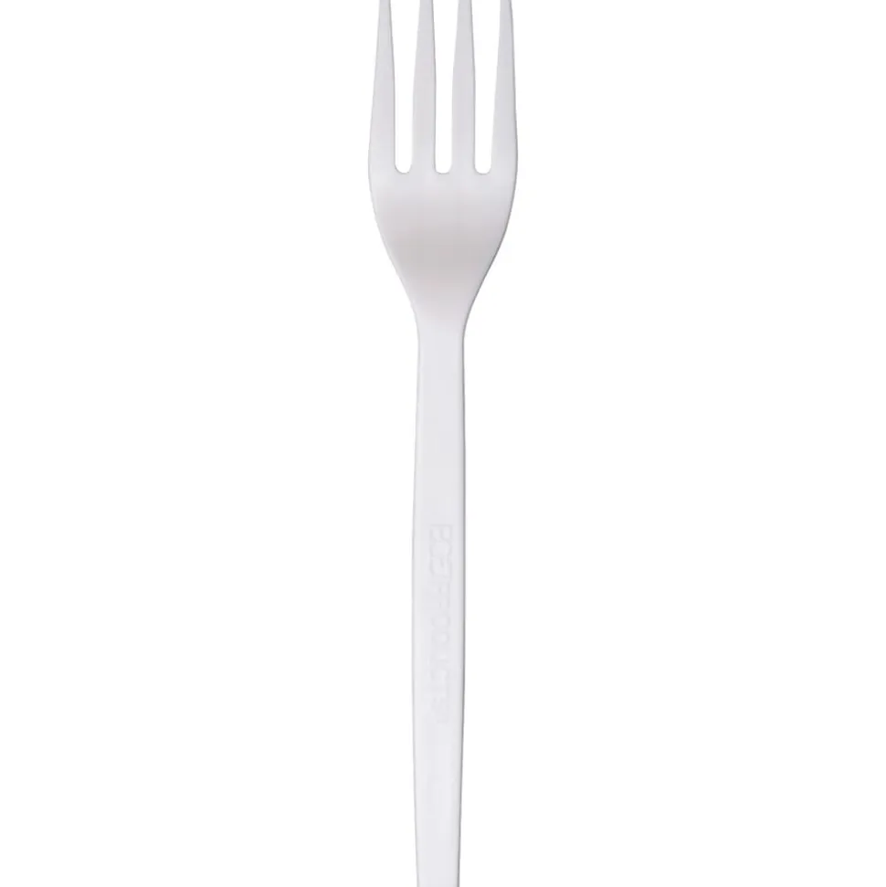 Eco-Products Plant Starch Forks, Cream, Pack Of 1,000