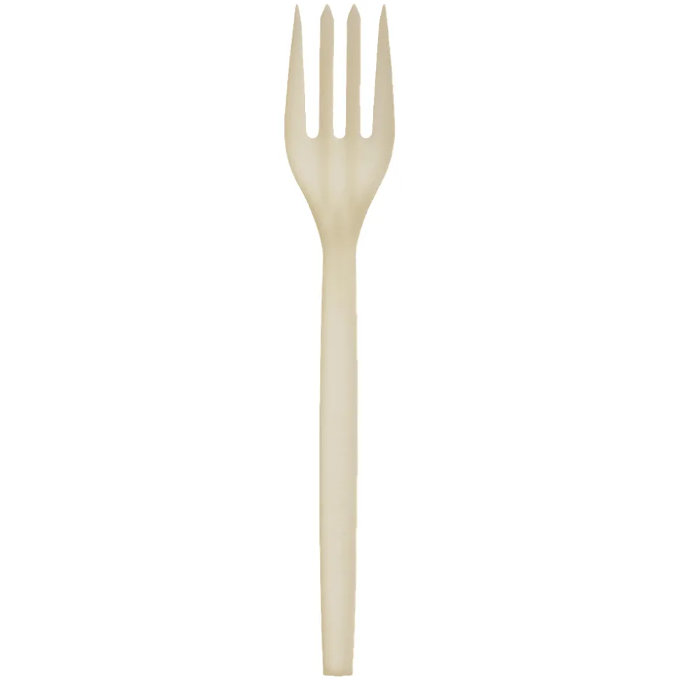Eco-Products® Plant Starch Material Cutlery, Forks, Beige, Pack Of 50