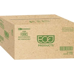 Eco-Products® Plant Starch Material Cutlery, Forks, Beige, Pack Of 50