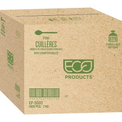 Eco-Products Plant Starch Teaspoons, Cream, Pack Of 1,000