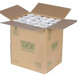 Eco-Products World Art Hot Beverage Cups, 12 Oz, Green, Carton Of 1,000