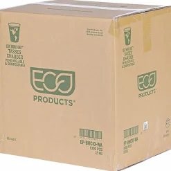 Eco-Products World Art Hot Beverage Cups, 10 Oz, Orange, Carton Of 1,000
