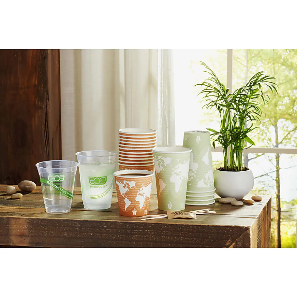 Eco-Products® World Art™, Hot Cups, 12 Oz, Pack Of 50
