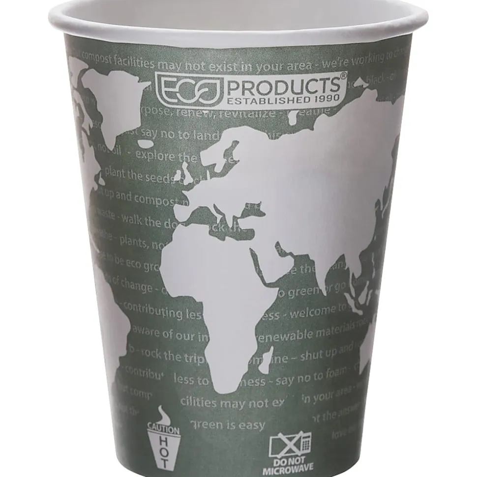 Eco-Products® World Art™, Hot Cups, 12 Oz, Pack Of 50