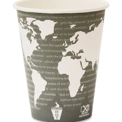 Eco-Products® World Art™, Hot Cups, 12 Oz, Pack Of 50