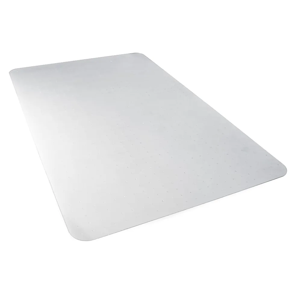 Ecotex BioPlus Polycarbonate Chair Mat for Low / Medium Pile Carpets up to 1/2" thick - 46" x 60", Clear