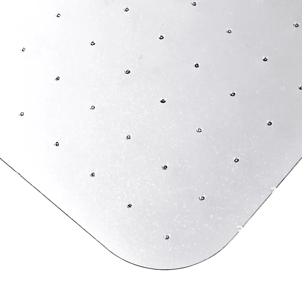 Ecotex BioPlus Polycarbonate Chair Mat for Low / Medium Pile Carpets up to 1/2" thick - 46" x 60", Clear