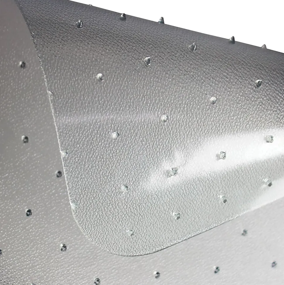 Ecotex BioPlus Polycarbonate Chair Mat for Low / Medium Pile Carpets up to 1/2" thick - 46" x 60", Clear