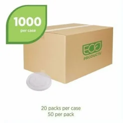 ECO World Art Soup Container EcoLids, White, Pack Of 1,000 Lids