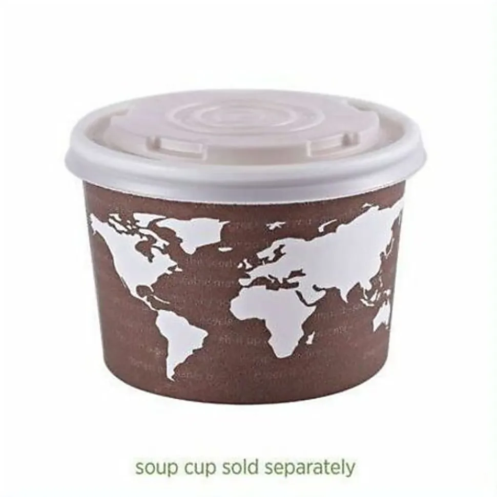 ECO World Art Soup Container EcoLids, White, Pack Of 1,000 Lids